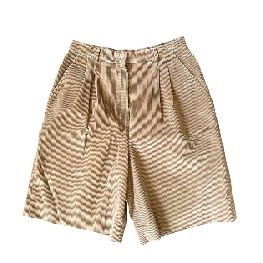 The Villager Long Corduroy Bermuda Shorts Size Small Waist 26 Vintage Preppy